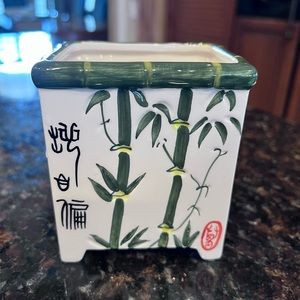 Vintage Panda Garden Bamboo Vase